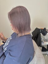 ルーム 富木島店(room)&nbsp;ハイトーンボブ×艶感ピンクベージュ