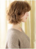 乾かすだけ大人美人抜け感ウェーブミディアムボブZ川口30代40代