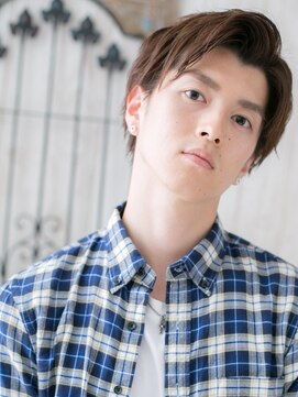 モッズヘア メン 新所沢店(mod's hair men) 20代30代アップバングダークアッシュ短髪メンズカットc新所沢