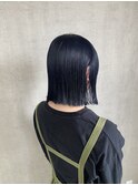 ブルーブラック　ダークネイビー　ブルーカラー　切りっぱなし