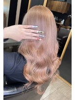 ラピス 横浜(Lapis)&nbsp;ピンクミルクティーベージュブリーチカラーシールエクステ
