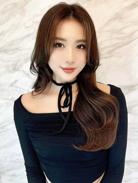 ロンドプランタン 恵比寿(Lond Printemps) ラテグレージュ顔周りレイヤーボブ韓国巻き結べるレイヤーカット