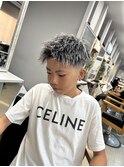 10代20代ホワイトハイライト☆イナヅマツイストパーマ