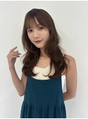 大人美人艶カラーベージュ小顔カット透明感レイヤーロング