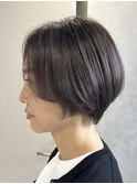 白髪ぼかし/白髪ぼかしハイライト/大人ショート/似合わせカット