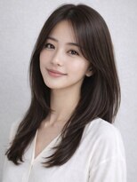 ガーディナ(Gardina)&nbsp;レイヤーカット 顔周りカット アッシュブラウン 前髪カット