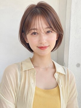 ノア 三宮店(NOA) 【NOA】丸みショートボブ×シースルーバング｜大人美人ショート