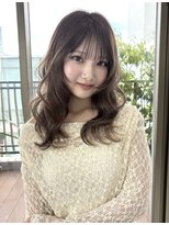 ジーナ 福岡天神(Zina)&nbsp;シアーベージュ×セミロング【Zina福岡天神】