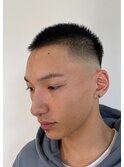 スキンフェードカットツイストスパイラルパーマベリーショート