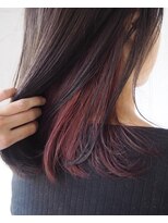 スーリール 春日店(Sourire)&nbsp;インナーカラー　ピンクボルドー×グレージュ