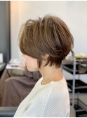 似合わせカットくせ毛風アッシュブラウン前髪ケアカラー美髪