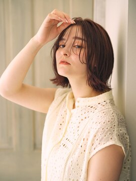 リィベ(Liibe) #シースルーバング#レイヤーボブ#透明感カラー