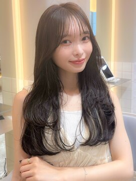 シーシンジュク 新宿南口(Sea shinjuku) 韓国風前髪×ショコラアッシュ【髪質改善/新宿/ふんわりカール】