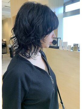 クラフト ヘア デザイン(CRAFT HAIR DESIGN) 【CRAFT渡邉】ウルフパーマ / 透けるブラックカラー