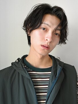 ディッセンバー 神宮前(December) ニュアンスパーマアッシュブラックウルフ波巻きスパイラル渋谷