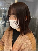 顔まわりウルフ　レイヤー　韓国風ヘア　福井美容室