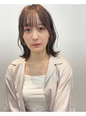 \ふわっとくびれミディ/グロスカラー×マロンベージュ