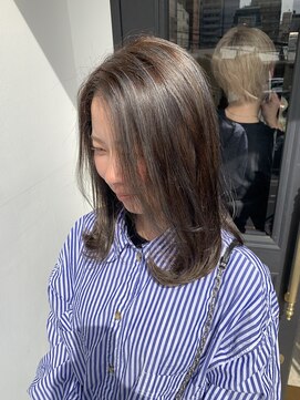 ヘアスタジオ アルス 御池店(hair Studio A.R.S) ブリーチなしオリーブグレージュ×大人っぽレイヤーカット20代