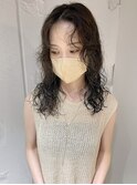 【三ツ井純】20代30代ニュアンスパーマ 暗髪 レイヤーカット