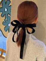 切りっぱなしボブエアリーロング美髪ピンクブラウン