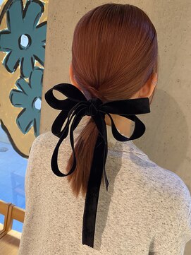 レジュアル(RESSUAL) 切りっぱなしボブエアリーロング美髪ピンクブラウン