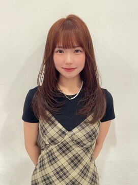 ゼスト 吉祥寺店(ZEST) オレンジカラー/ブリーチなしダブルカラー/レイヤー　吉祥寺桜