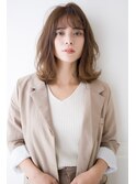 rileyワンカール外はねロブ×肌映えブラウンベージュ