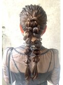 ヘアアレンジ/横浜/編みおろし/ハーフアップ