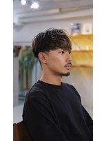 フェイヴィーズ(FavyS)&nbsp;マッシュブリーチパーマ 大阪美容室メンズ　マッシュショート