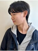 センターパート ショートウルフ