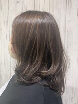 アース 三田南ウッディタウン店(HAIR&MAKE EARTH)&nbsp;大人可愛いハイライト艶感グレージュ大人ボブレイヤー