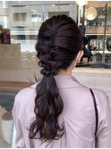 miu＊゜高円寺ドレスヘアモテ髪『編み込み ローポニー』