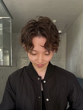 ヲタク(wotaku.) メンズパーマニュアンスパーマセンター分けマッシュショート短髪