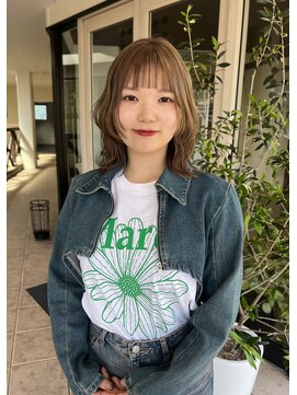 サムライ(SAMURAI) 顔まわりレイヤーボブ/透明感ベージュ