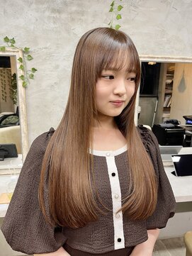 ヘアーアンドケアブラスト(HAIR CARE Blast) ブリーチなしカラー/ミルクティーブラウン/レイヤーカット