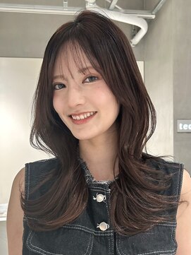 テクネ 天神大名(techne) 天神大名今泉ロングレイヤー韓国風くびれ巻き髪小顔透明感ヘア