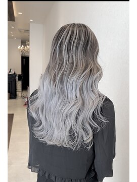 ラグーン(LAGOON) バレイヤージュグレージュハイライトダブルカラーケアブリーチ