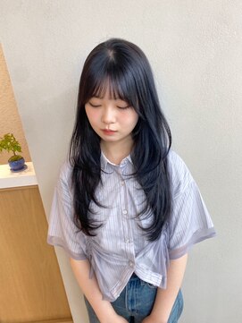 ブリーチなしブルーブラック