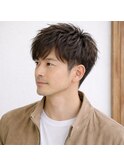 大人メンズツーブロックナチュラルショート 20代 30代 40代