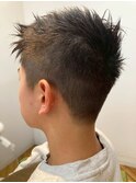 【メンズカット】ベリーショート×アップバング