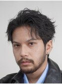 アクティブショートフェザーパーマルーズショートセンターパート