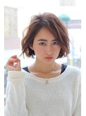 ヘルシーシナモンベージュ×ラフカールボブ