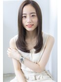 小顔前髪×ココアブラウン×大人かわいい×フリンジウェーブ