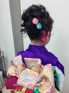 美容室せき 七歳洋風アップスタイル