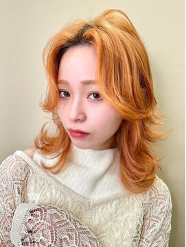 ピークアブー ワン(PEEK-A-BOO ONE) オレンジカラー＋ウルフヘア　松永幸征