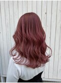 ピンクブラウン/ピンクヘアカラー/ダブルカラー/ケアブリーチ