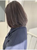 フェミニンレイヤーボブ×グレージュブラウン