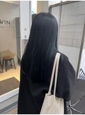 髪質改善　艶髪　ブルーブラック　暗髪