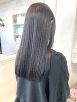 キャアリー(Caary)&nbsp;福山市美容室Caary人気艶カラー切りっぱなしロング