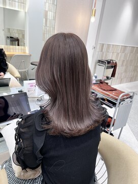 ロンドシェリ 仙台(Lond Cheri) ラベンダーグレージュ くびれミディアム ダブルカラー 韓国 仙台